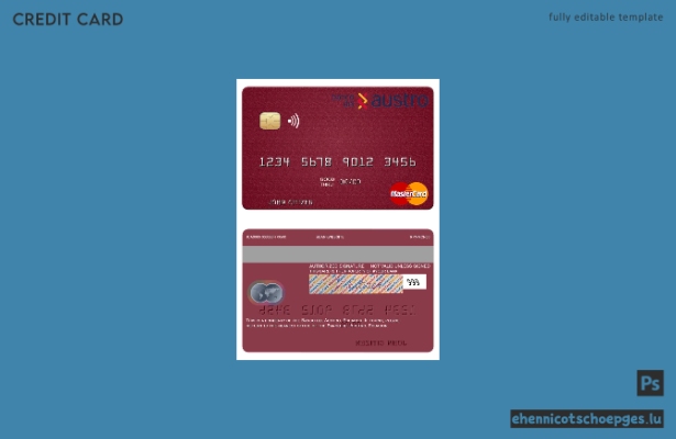 Mustervorschau der Ecuador Banco del Austro Mastercard